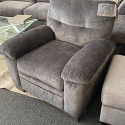 Grey Sleeper Sofa And Accent Lounger Chair All New Last One $950