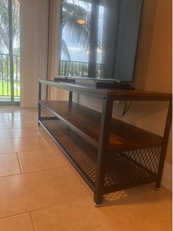 TV Stand, Bench, Console for up to 60 Inch Televisions, Coffee Table, Rustic Brown