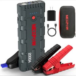 NEXPOW 2000A Peak Car Battery Jump Starter with USB Quick Charge 3.0 (Up to 7.0L Gas or 6.5L Diesel Engine), 12V Portable Jump Box, Battery Booster wi