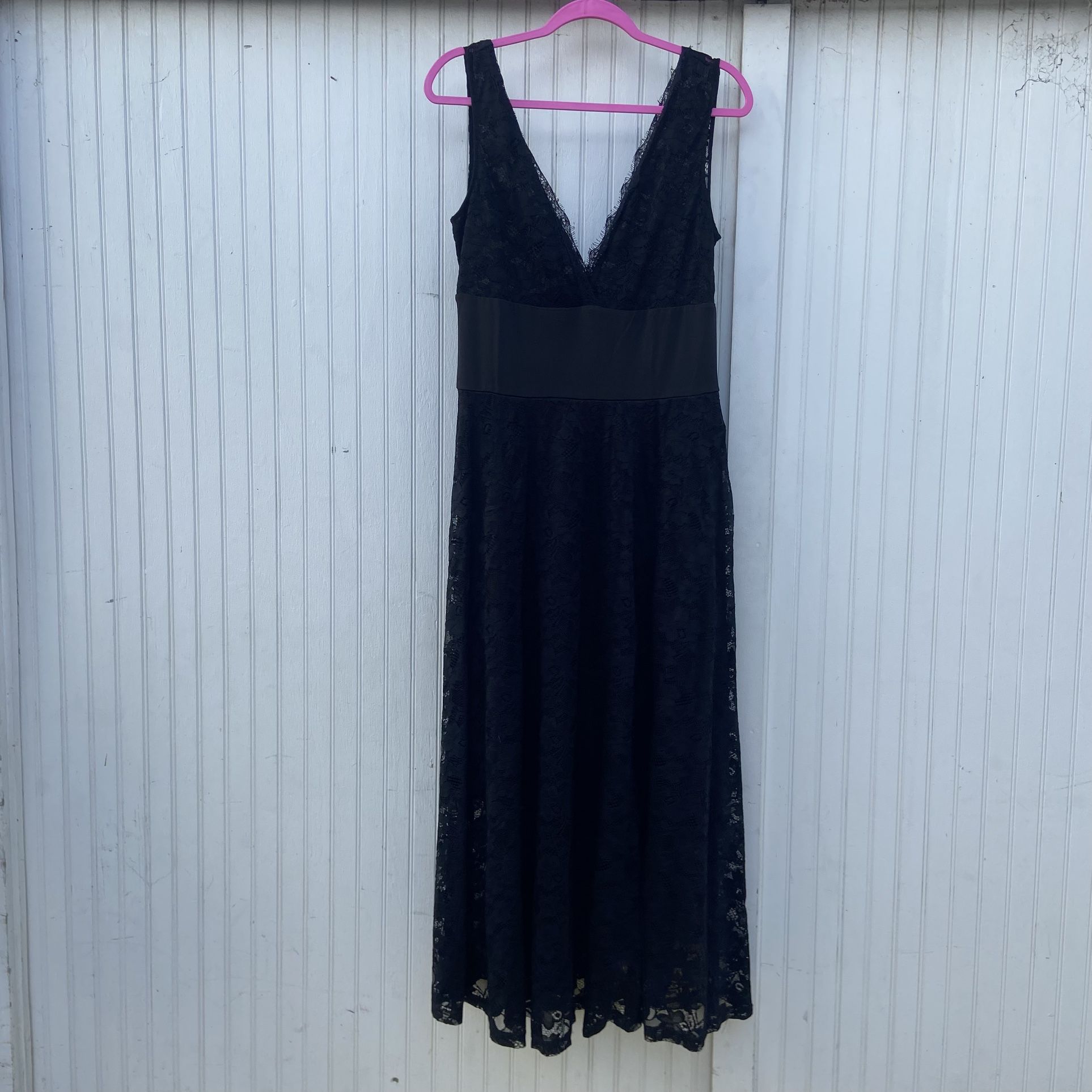 Womens Black Lace Dress Size L