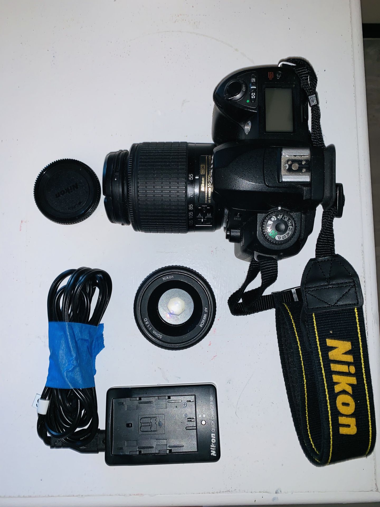Nikon d70s dslr with two lenses