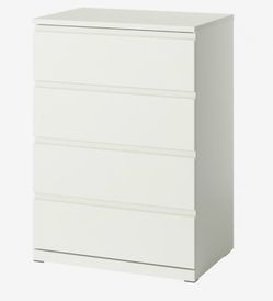 IKEA MALM White 4-Drawer Dresser Chest