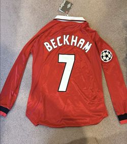 David Beckham Manchester United 1999 Champions League Final Long-Sleeved Jersey