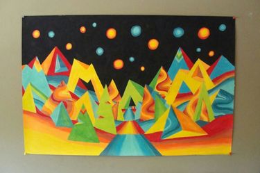 psychedelic acrylic painting