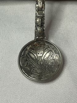 Vintage Boma Canada Pewter Totem Pole Spoon Native Art