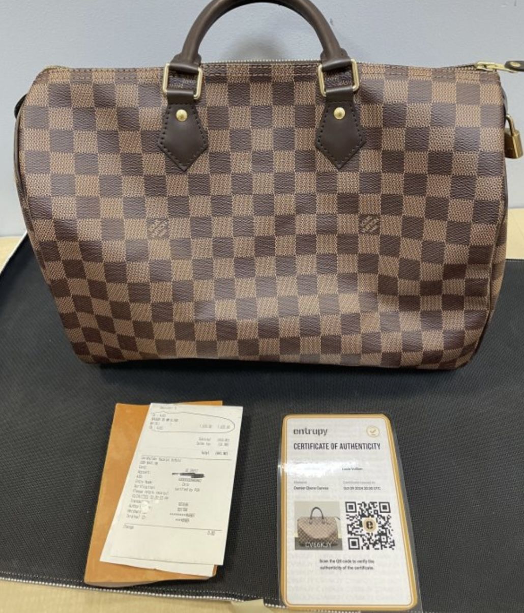 Lv Speedy 35 Damier Ebene Bag