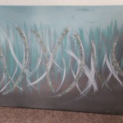Glamorous, One-of-a-Kind Mixed Media Wall Art / Décor on Canvas