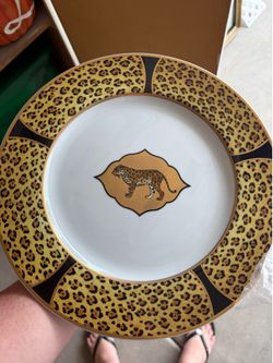 Lynn Chase Jaguar Gold Plates Charger