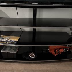 TV stand - Black Silver And Wood 