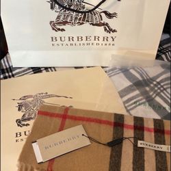 Burberry Cashmere Scarf Comes With Gift Box And Gift Bag