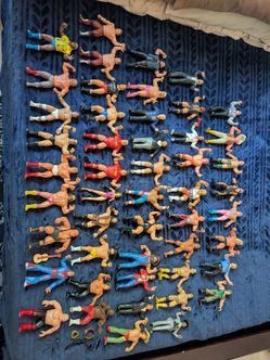 1980s WWF wrestling figures collection & 1990s (30) figures , 79 total