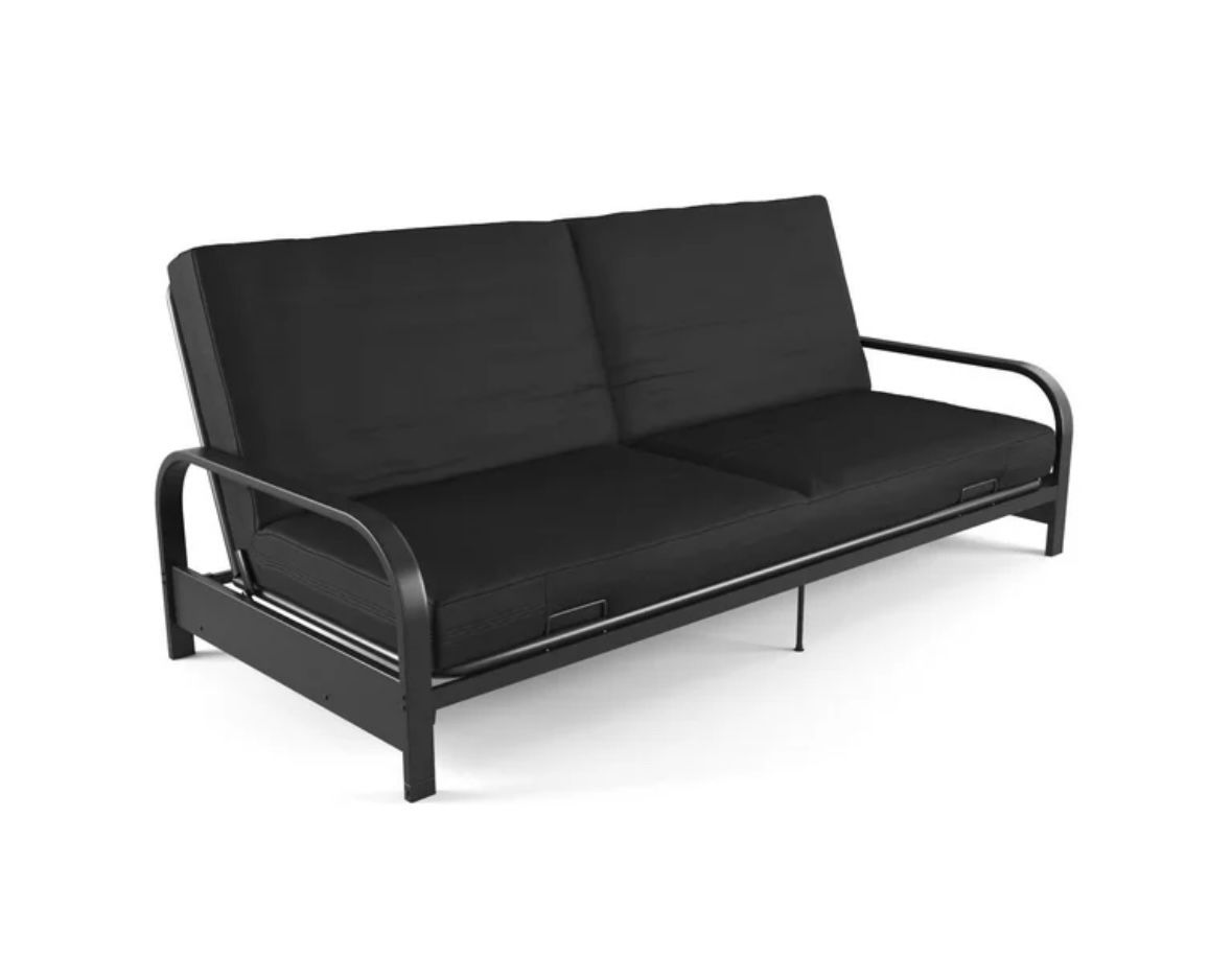 Classic and contemporary - Modern home DHP Miles Metal Futon Frame with Black Cusion