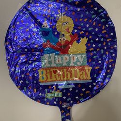 Sesame Street Birthday Party Foil Mylar Balloon 18”.
