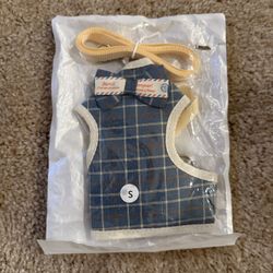 Small Pet Harness and Leash Set - Stylish Plaid Design for Cats or Small Dogs