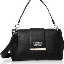 Guess Tara Top Handle Flap Bag Black