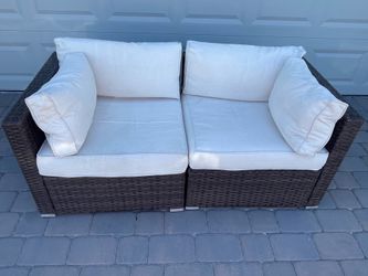 Outdoor Wicker Sofa(2 pieces)