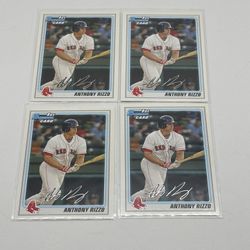 2010 Bowman 1st Card Anthony Rizzo Prospects #BP101 - Boston Red Sox Lot Of 4