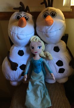 FROZEN STUFFED PILLOWS AND DOLL — all