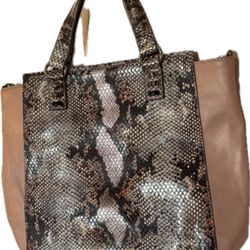 SIMPLY VERA WANG  mauve snake print women's handbag purse