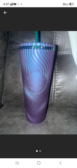 Authentic Starbucks Purple Swirl Wave Tumbler