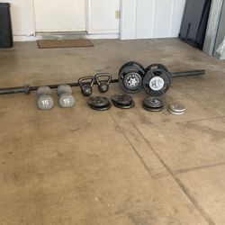 Weight Set and Olympic Barbell