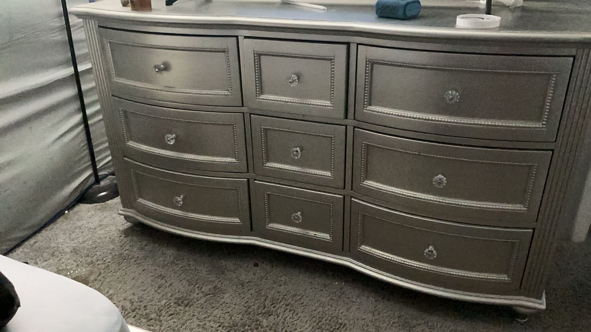 Diamond Night Stand N Dresser With Mirror