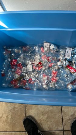 Bulk Lot DIY Fillable Clear Christmas Ornaments