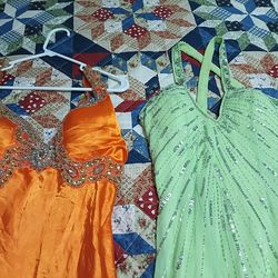 Orange Jasz Couture approximately size 6-8 prom dress