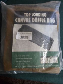 Top Loading Canvas Duffle Bag