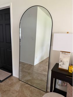 34” x 76” arched full length floor mirror