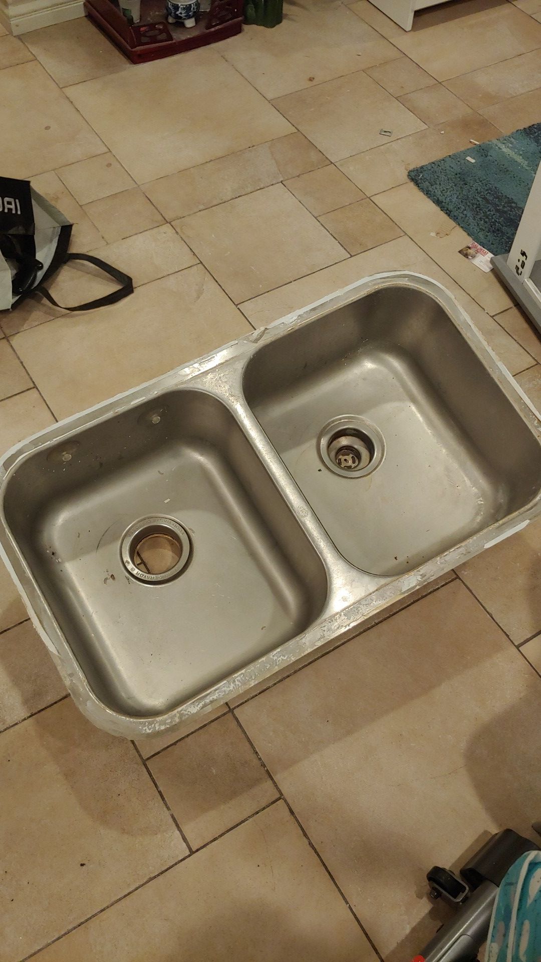 Used kitchen double sink