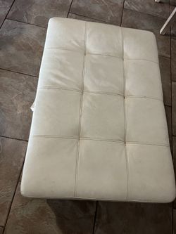 Leather Ottoman/storage