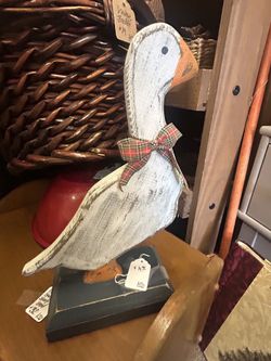 Sweet Vintage Wooden Goose