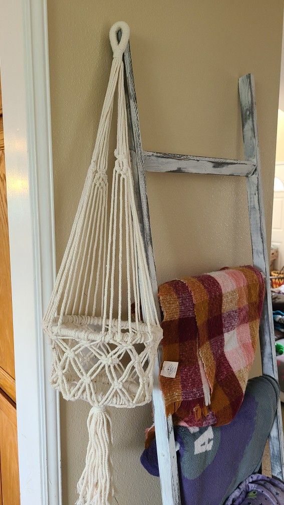 Vintage Macrame Hanging Plant Holder