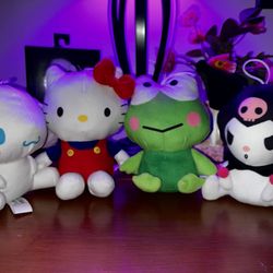 4 Piece Hello Kitty and Friends Sanrio Plushies