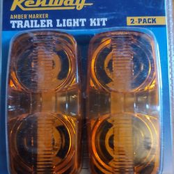 Kenway 56692 Amber Marker Trailer Light Kit 2pk - New