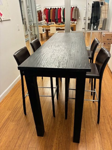 Quality solid Dark Wood Table Set - Negotiable 