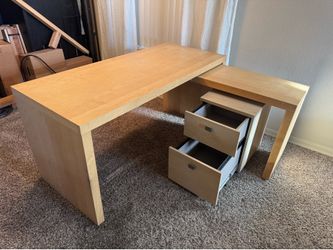 Desk & Small Drawer Set