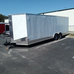 8.5x24ft Enclosed Vnose Trailer New 2022 Model Car Truck ATV UTV Moving Motorcycles Bikes Storage Traveling Cargo Hauler o