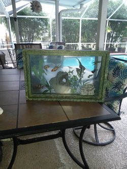 Fish Tank Art Hand Painted, Last Picture Is The Front