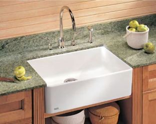 Franke MHK11028WH
28 Inch Apron Front Single Bowl Fireclay Sink: White