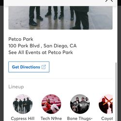 Bone Thugs Ticket - TONIGHT Petco Park