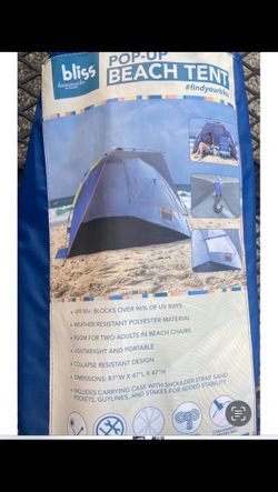 New instant pop up sun tent, beach tent, shade tent