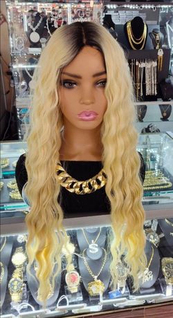Lace Front deep wave blonde