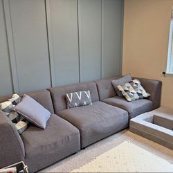 Grey Modular Sectional Sofa – Modern – Clean – Delivery Available 