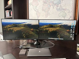 Dual 27” Monitors And Stand