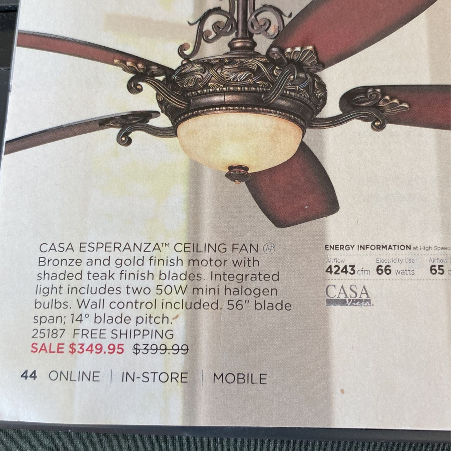 Fabulous Casa Esperanza Ceiling Fan