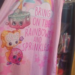 Shopkins "Bring On The Rainbows And Sprinkles" Nightgown Size: 