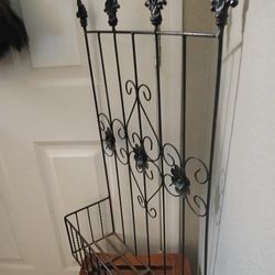 French Country Black Wall Planter 