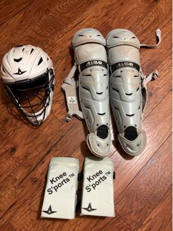All-Star Catchers Helmet, Leg Guards, Knee Savers